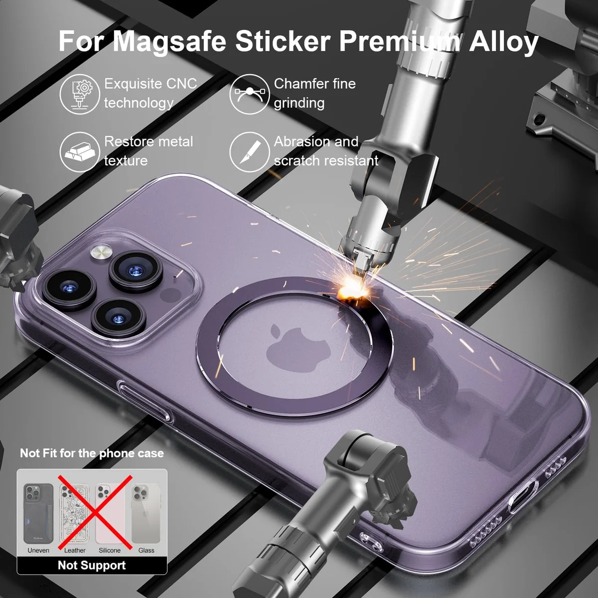 Magnetic ring components used in clear phone case production
